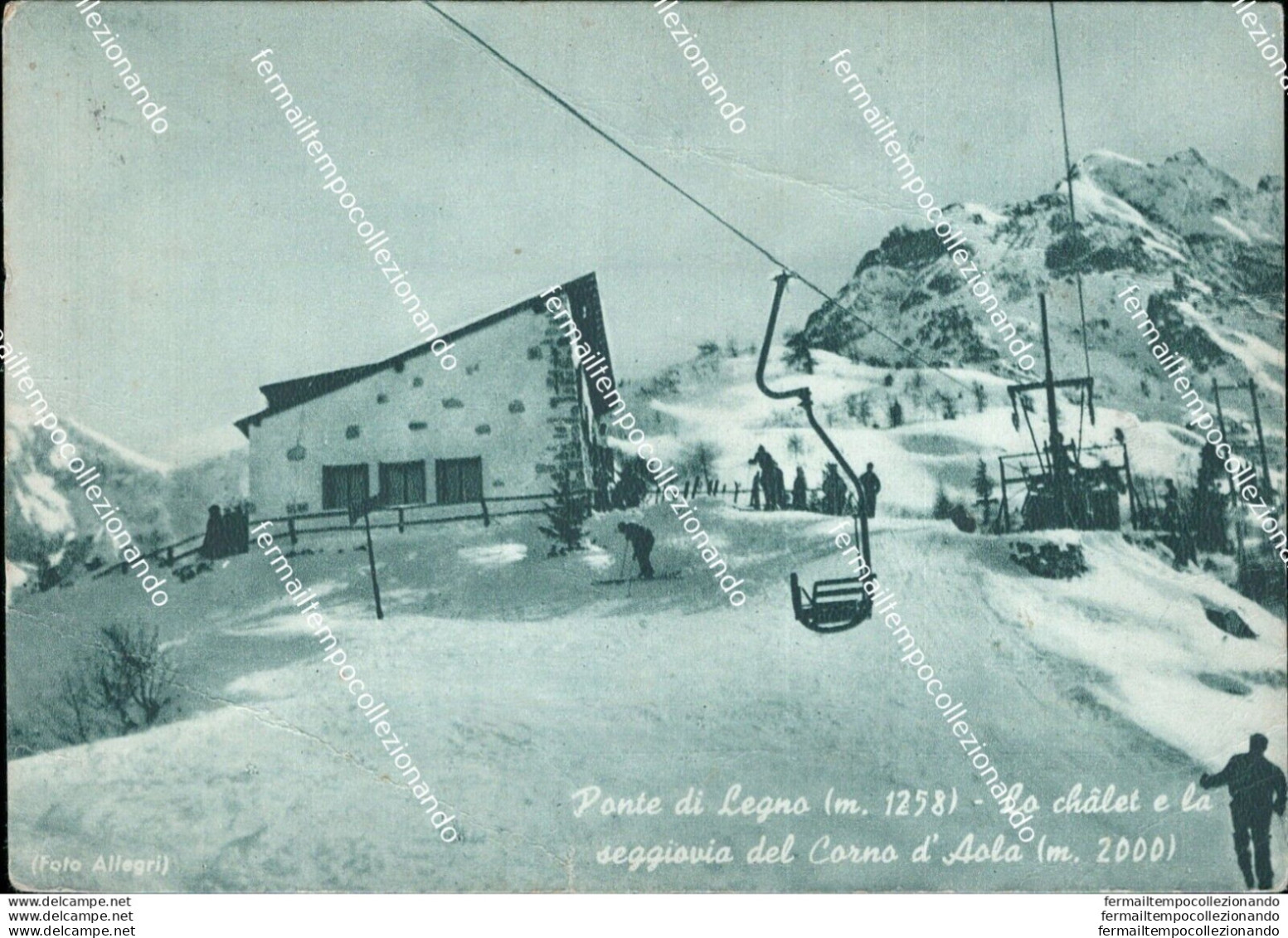 Bs439 Cartolina Ponte Di Legno Lo Chalet E La Seggiovia Brescia Lombardia - Brescia