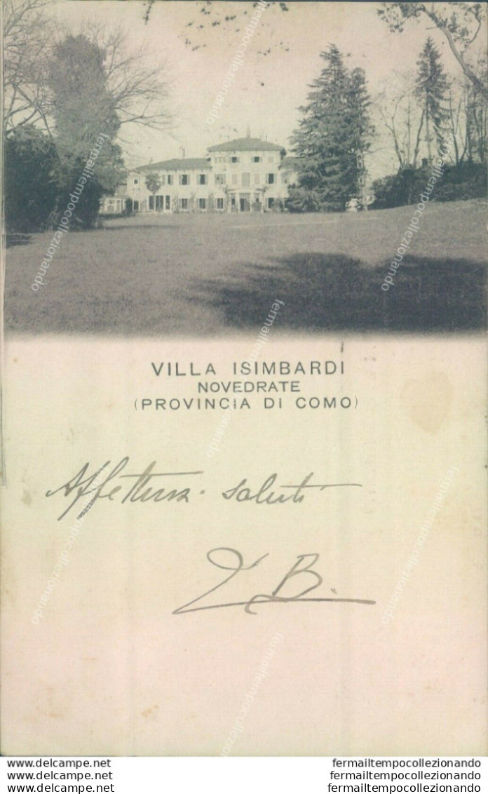 S517 Cartolina Novedrate Villa Isimbardi  1901 Provincia Di Como - Como