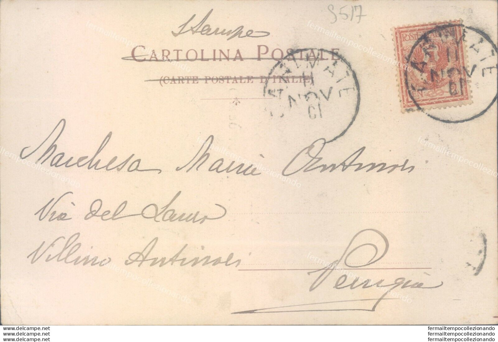 S517 Cartolina Novedrate Villa Isimbardi  1901 Provincia Di Como - Como