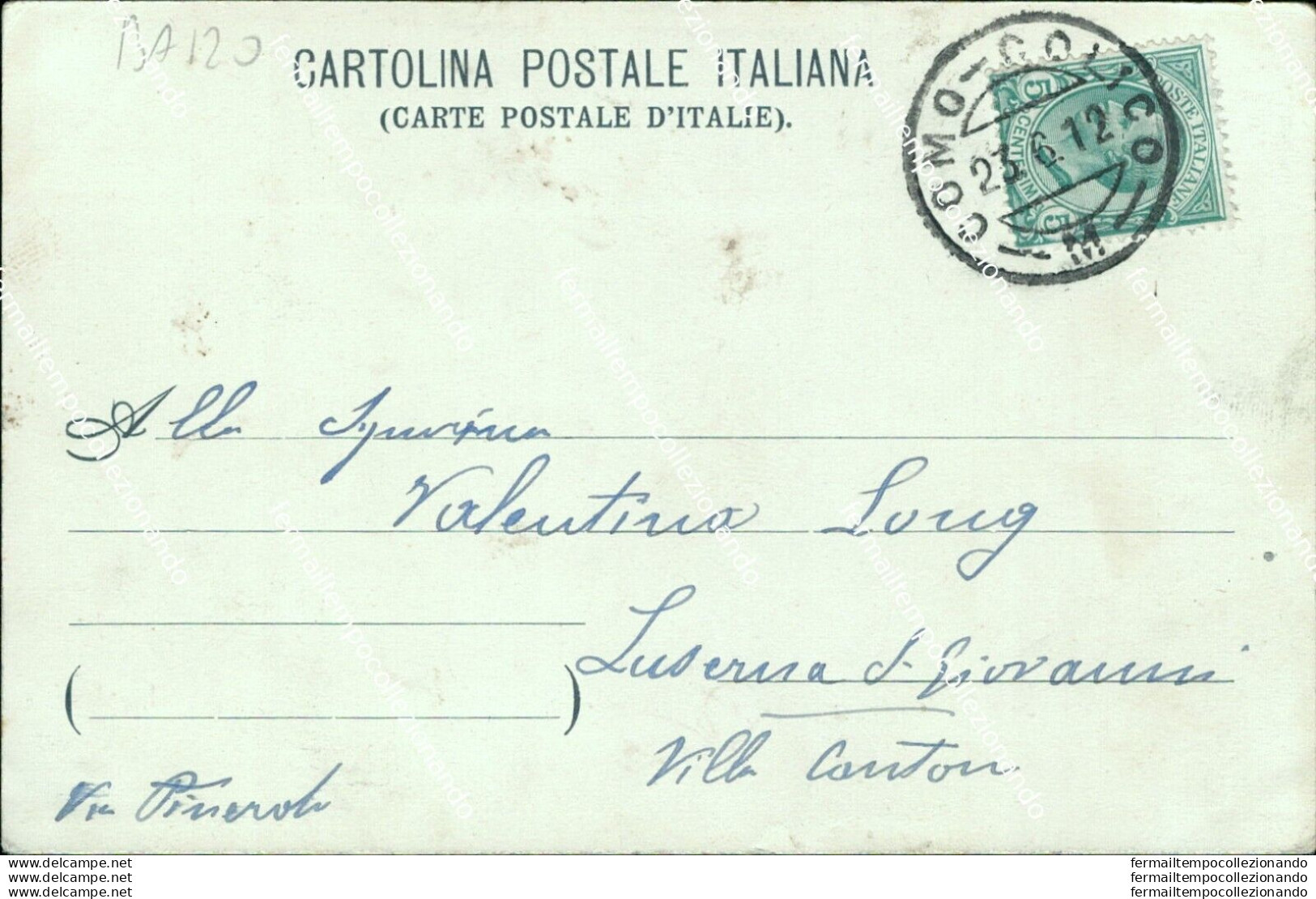 Ba120 Cartolina Bellagio Lago Di Como Lombardia 1912 - Como