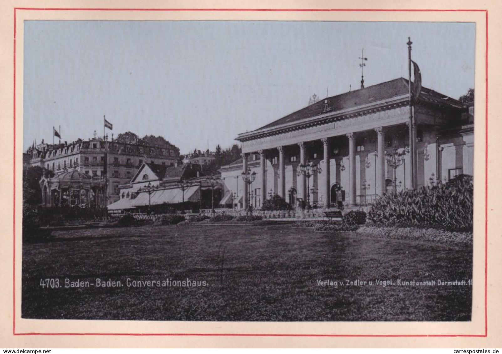 Fotoalbum 18 Fotografien Zedler U. Vogel, Darmstadt, Ansicht Baden-Baden, Bahnhof, Conversationshaus, Postplatz, Kapel  - Albums & Verzamelingen