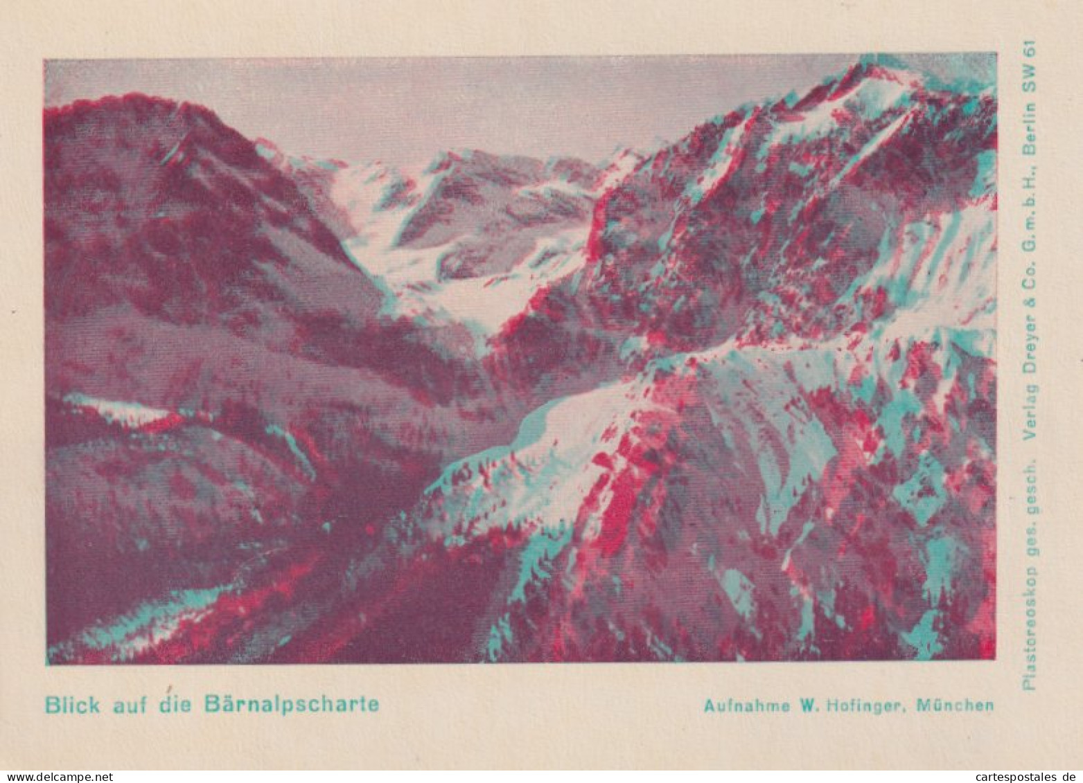 Raumbildalbum / Plastoreoskop Unsere Alpen im Raumbild, 15 Plastoreoskopien mit zwei Brillen und Begleittexten 