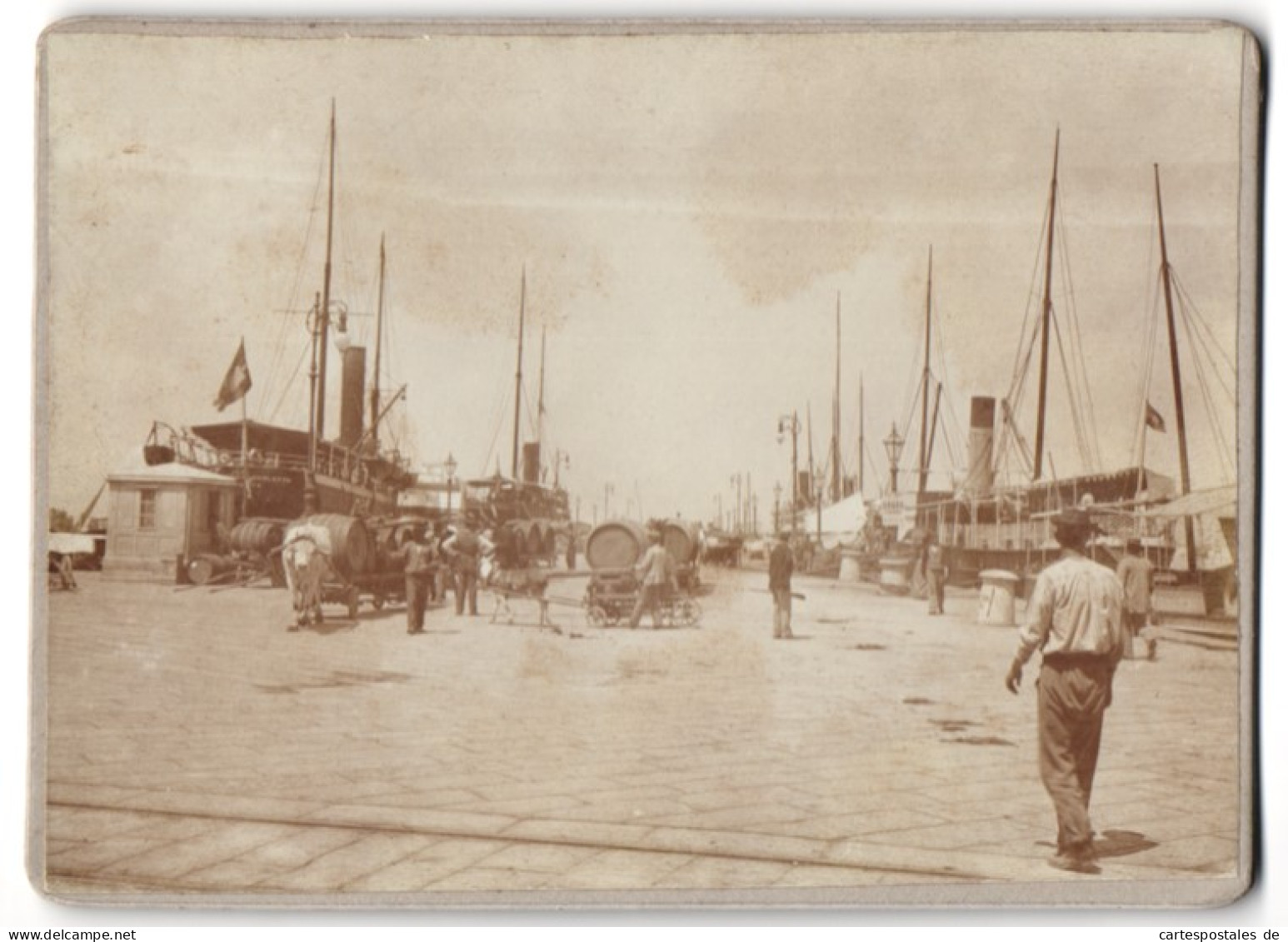 28 Foto Unbekannter Fotograf, Venedig, Baron Hilmar Von Dem Bussche In Venedig, Gondel, Kriegsschiff, 1900  - Famous People