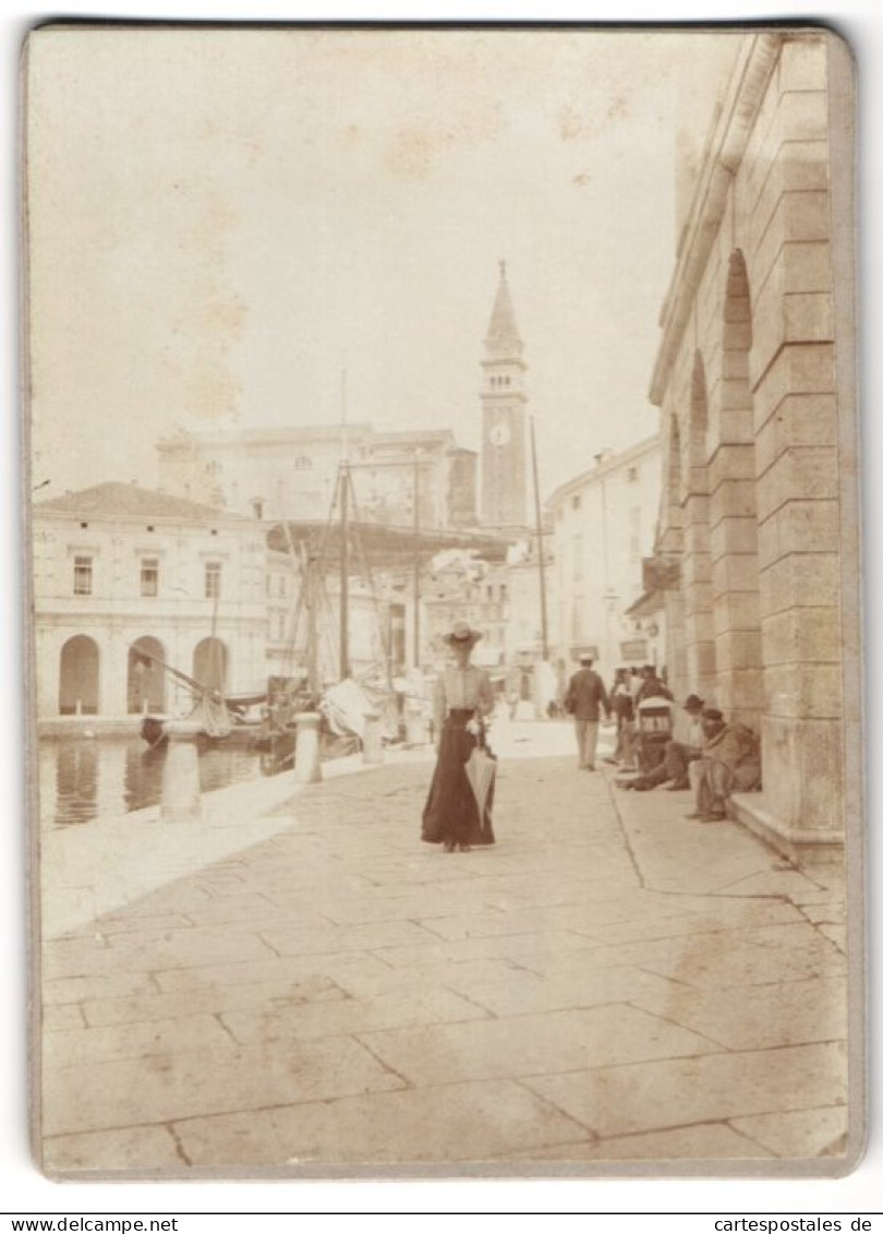 28 Foto unbekannter Fotograf, Venedig, Baron Hilmar von dem Bussche in Venedig, Gondel, Kriegsschiff, 1900 