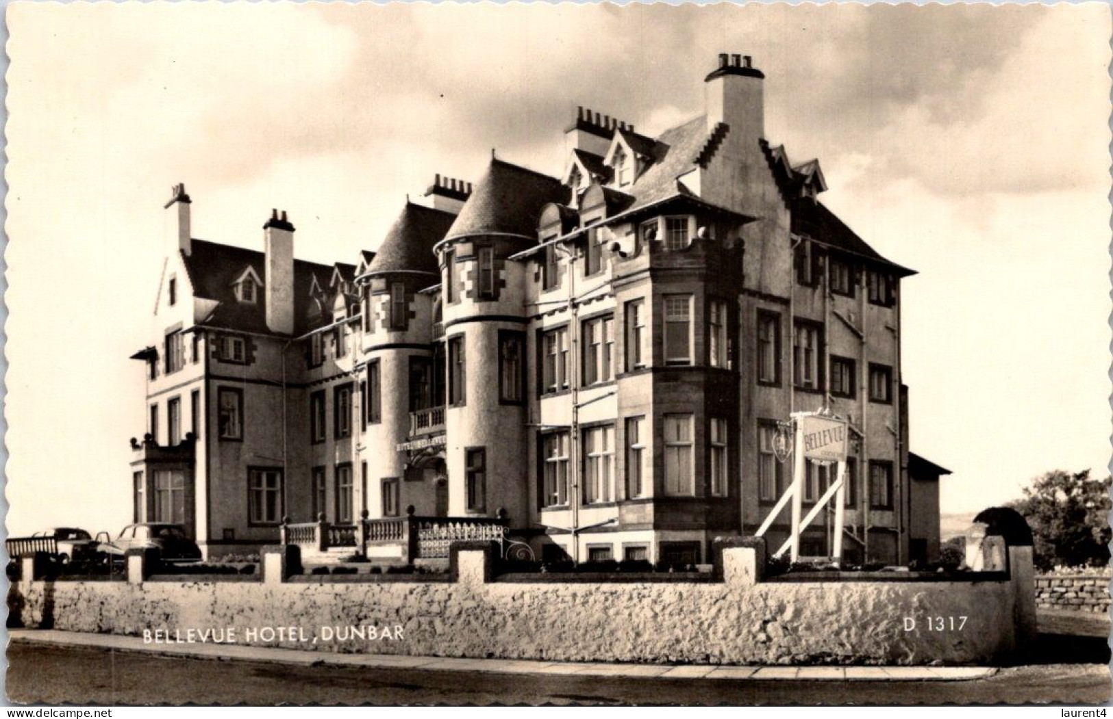 14-5-2024 (5 Z ) VERY OLD B/w (posted) UK - Dunbar Bellevue Hotel - Hotels & Restaurants