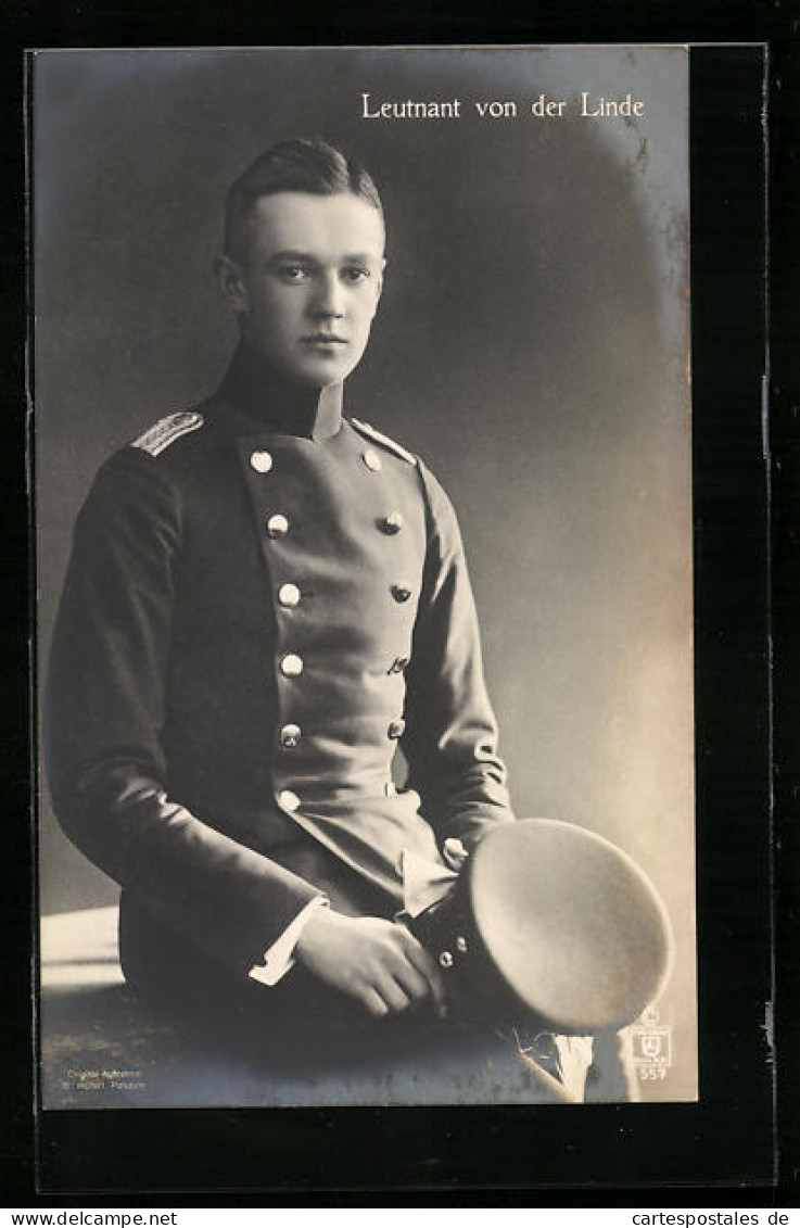 AK Portrait Von Heerführer Leutnant Von Der Linde  - Guerre 1914-18
