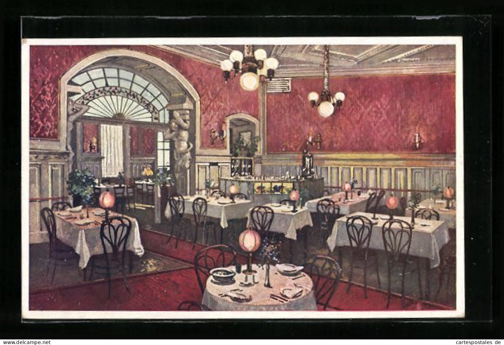 AK Wien, Restaurant Linde, Inh.: Josef Lehner, Rotenturmstrasse 12, Speisesaal  - Andere & Zonder Classificatie