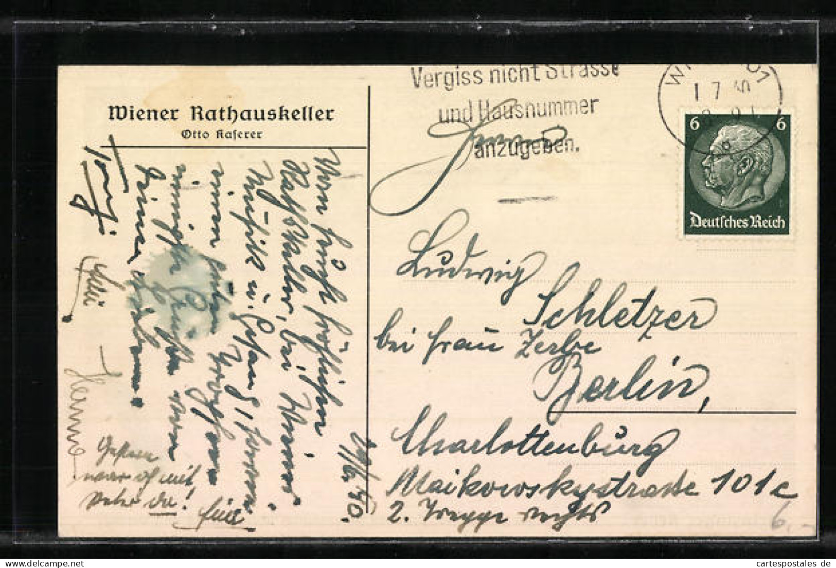 AK Wien, Grinzinger Keller Im Wiener Rathauskeller, Inh.: Otto Kaserer  - Other & Unclassified