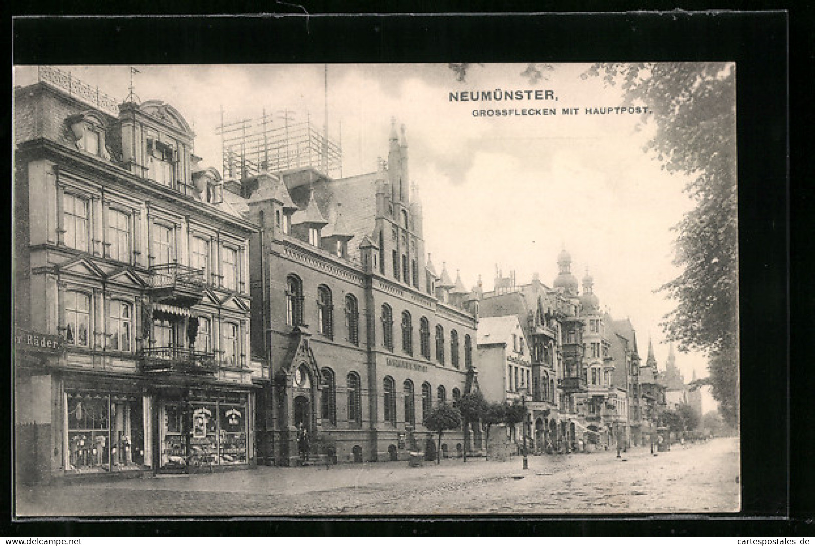 AK Neumünster, Strasse Grossflecken Mit Hauptpost  - Neumuenster