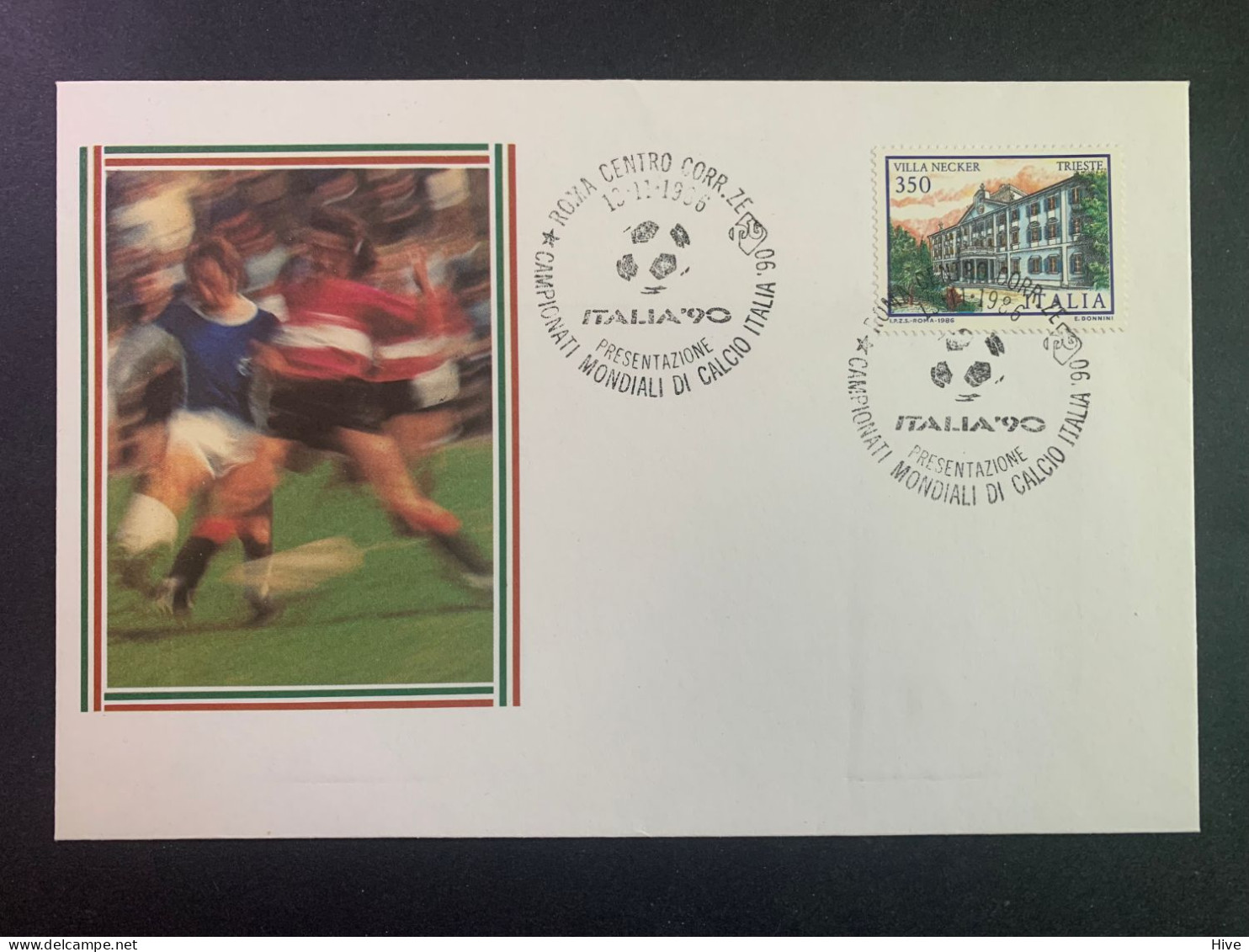 Italy 1986 Soccer WC 1990  FDC - 1990 – Italy