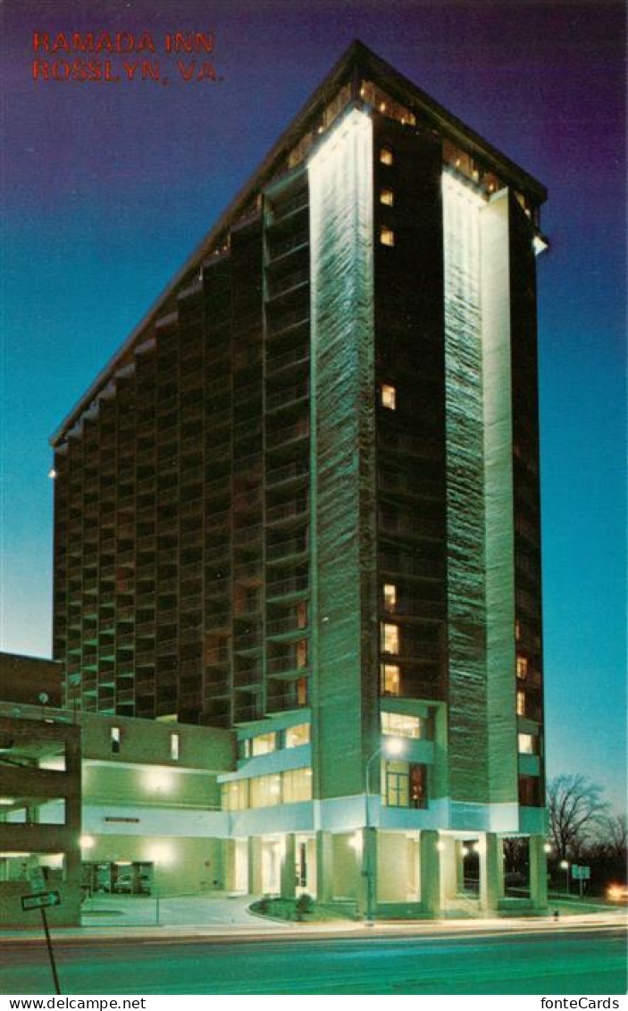 73956744 Arlington_Virginia_USA Ramada Inn Hotel At Night - Andere & Zonder Classificatie