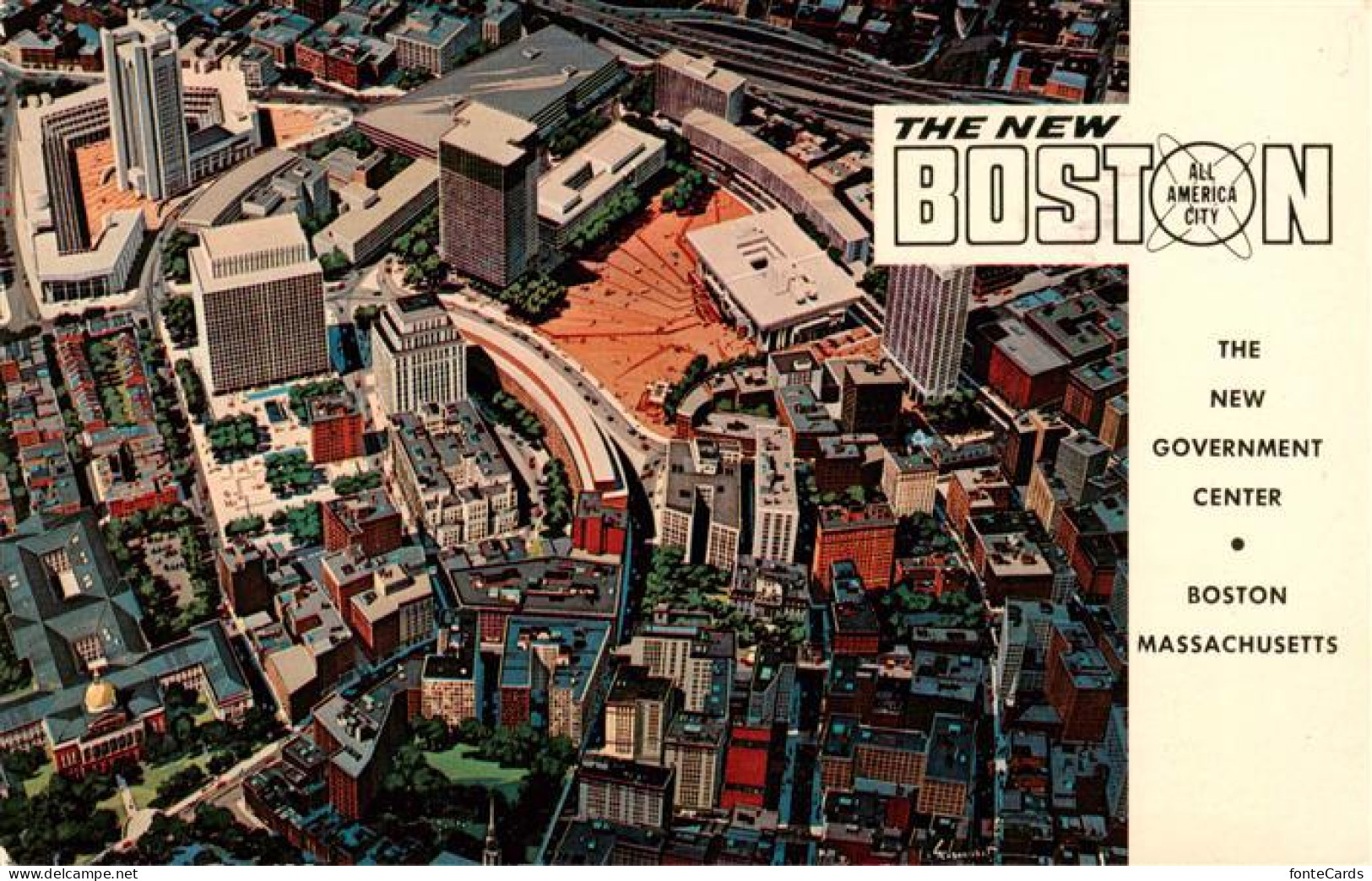 73956738 Boston__Massachusetts_USA The New Government Center Aerial View - Andere & Zonder Classificatie