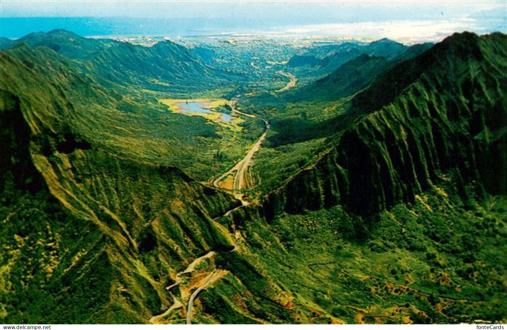 73956734 Nuuanu_Pali_Hawaii_Island_USA Aerial View Of Nuuanu Valley And Nuuanu P - Autres & Non Classés