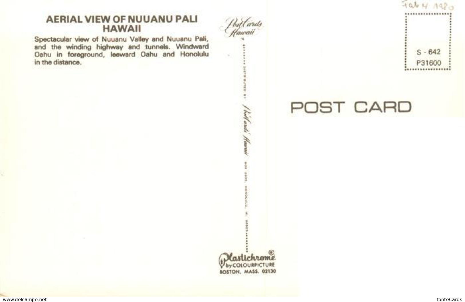 73956734 Nuuanu_Pali_Hawaii_Island_USA Aerial View Of Nuuanu Valley And Nuuanu P - Sonstige & Ohne Zuordnung