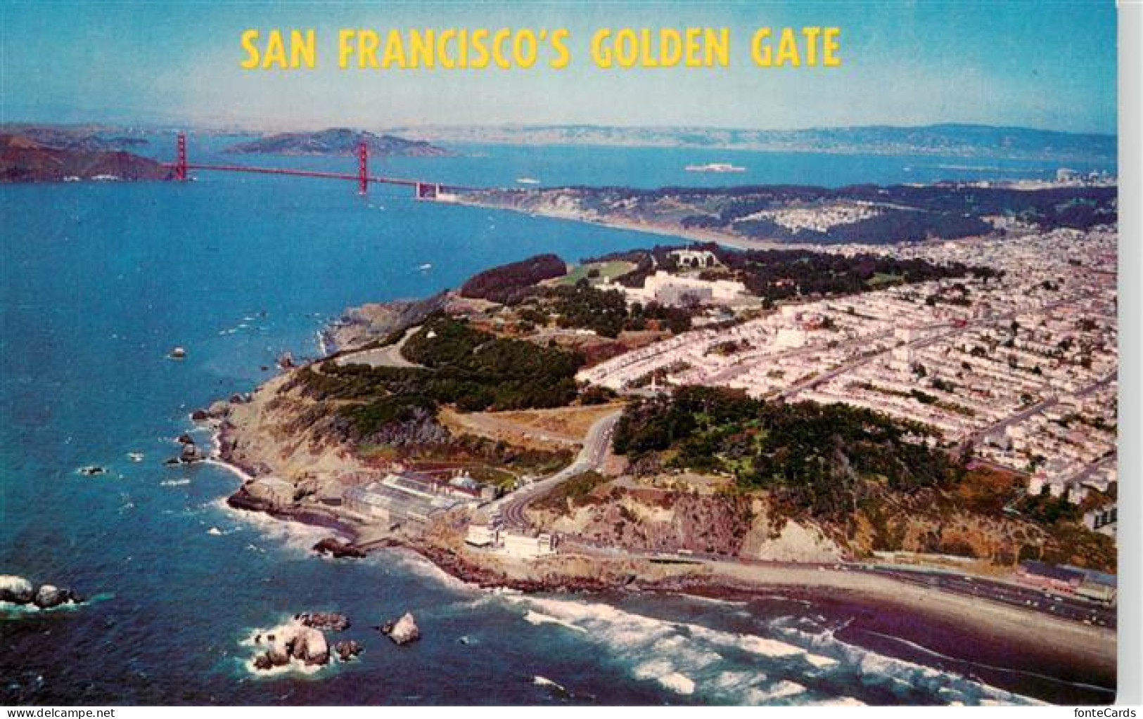 73956731 San_Francisco_California_USA Panorama With Golden Gate Bridge Aerial Vi - Autres & Non Classés