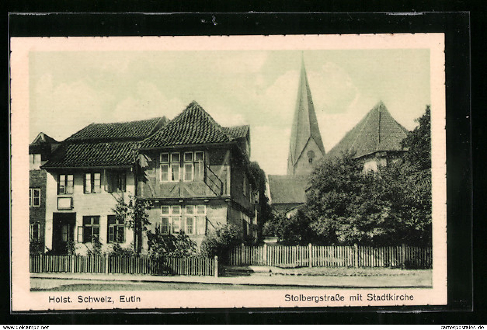 AK Eutin, Stolbergstrasse Mit Stadtkirche  - Eutin