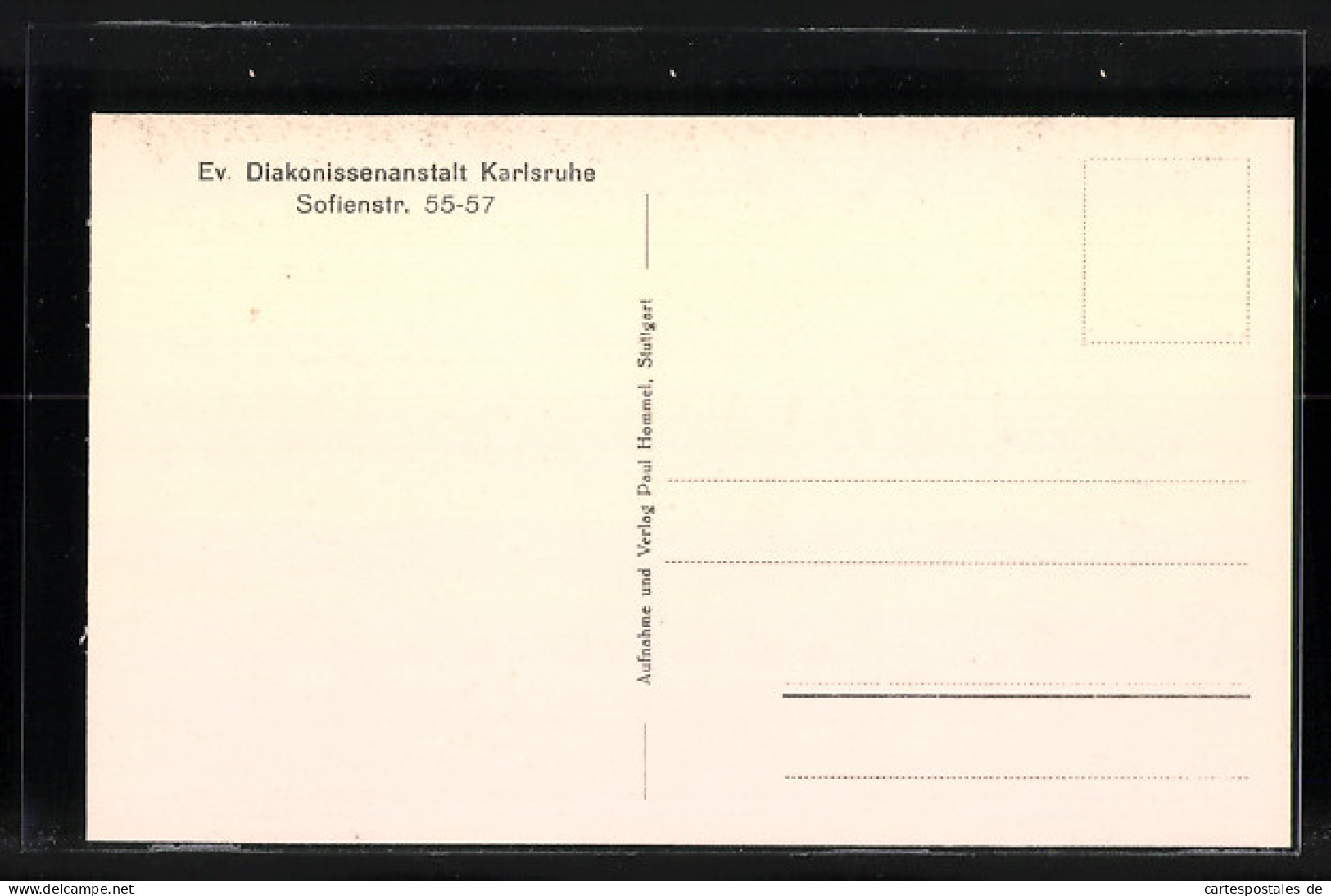 AK Karlsruhe, Mutterhaus Und Krankenhaus Der Ev. Diakonissenanstalt In Der Sofienstrasse 55-57  - Karlsruhe