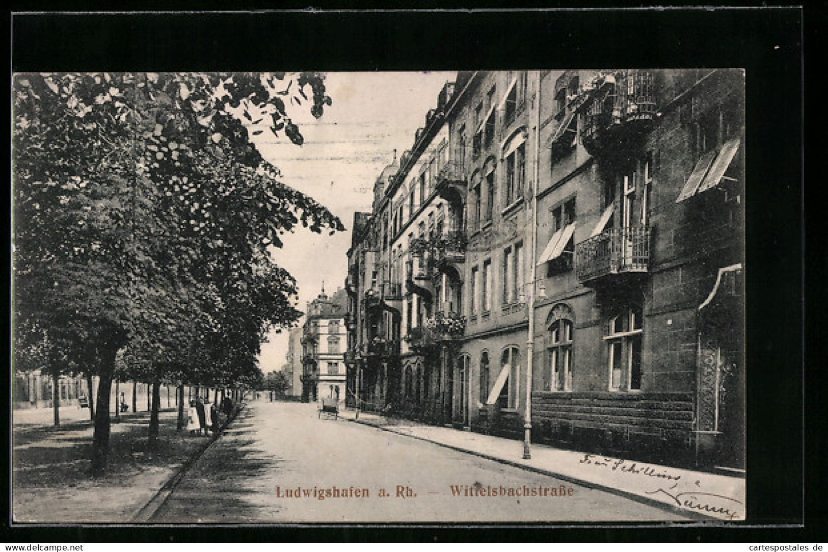 AK Ludwigshafen A. Rh., Allee In Der Wittelsbachstrasse  - Ludwigshafen