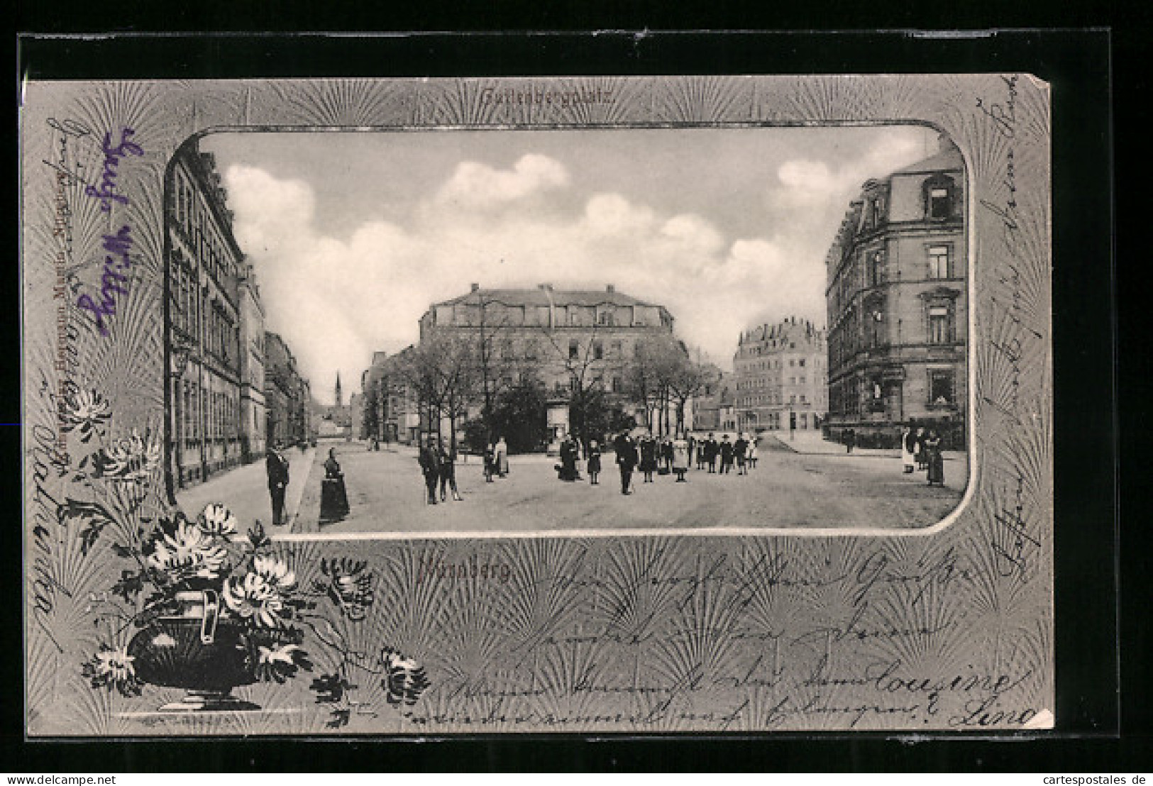 AK Nürnberg, Strassenpartie Am Guttenbergplatz  - Nürnberg