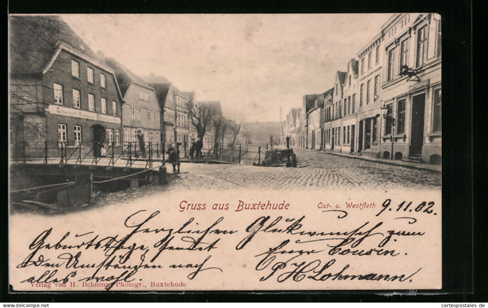 AK Buxtehude, Ost- U. Westfleth Strassen  - Buxtehude