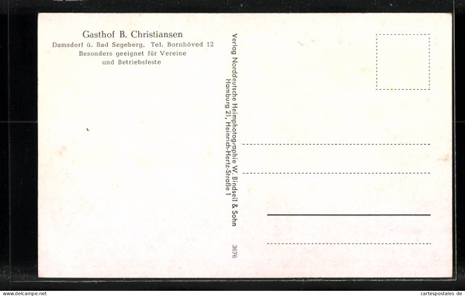 AK Damsdorf, Gasthof B. Christiansen, Innen- U. Aussenansicht  - Sonstige & Ohne Zuordnung