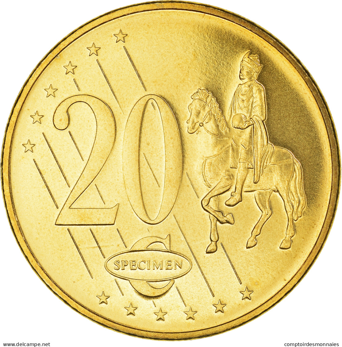 Danemark, 20 Euro Cent, 2002, Unofficial Private Coin, FDC, Cuivre Plaqué Acier - Privatentwürfe