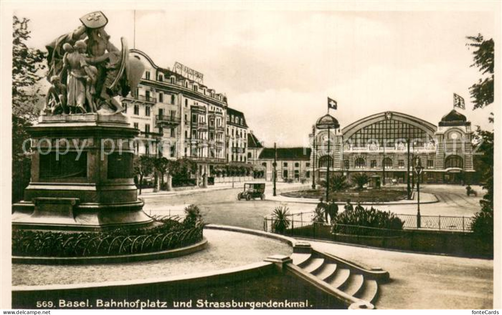 13735337 Basel BS Bahnhofplatz Und Strassburgerdenkmal Basel BS - Andere & Zonder Classificatie