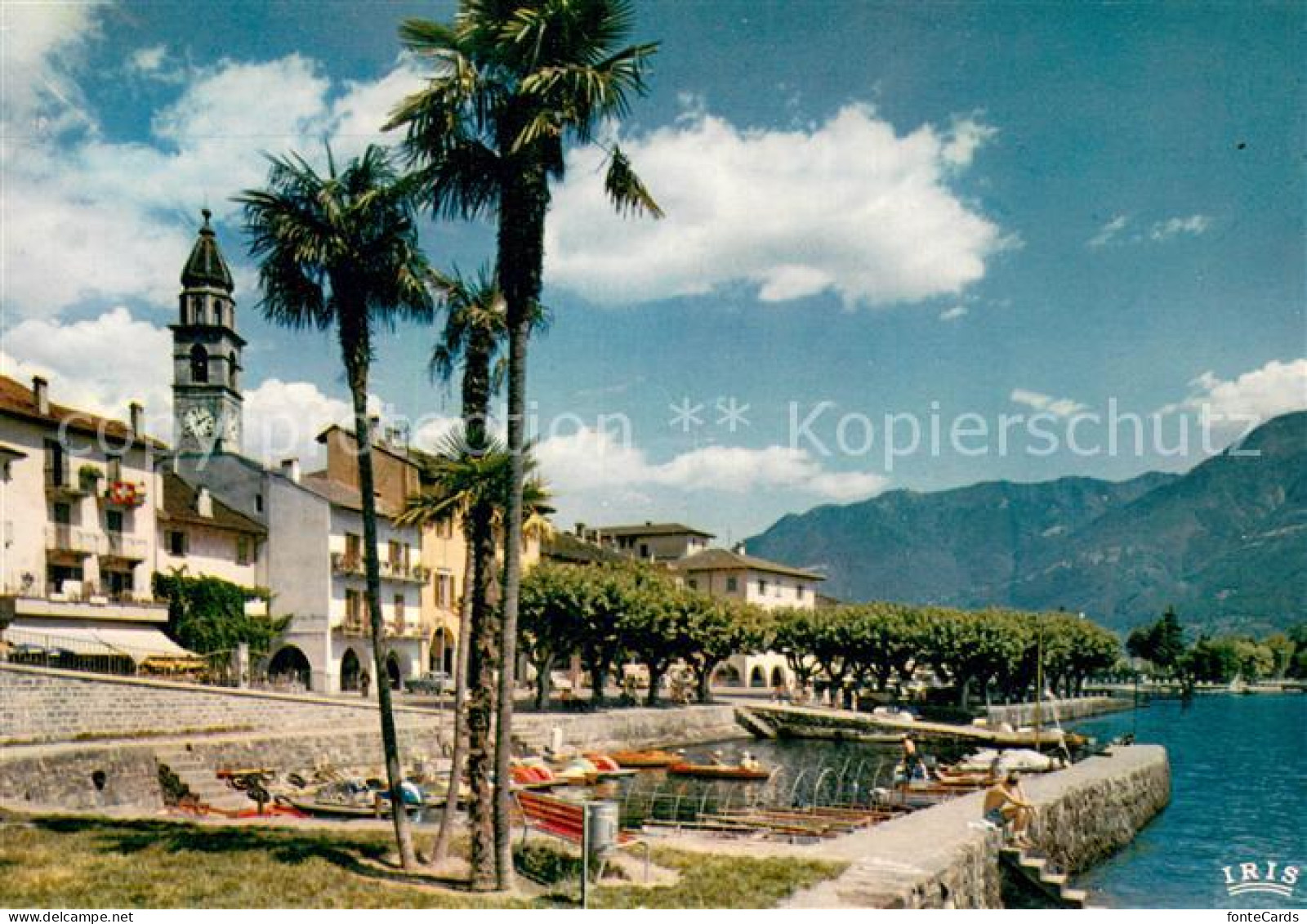 13734739 Ascona Lago Maggiore Hafenpartie Kirche Ascona Lago Maggiore - Autres & Non Classés