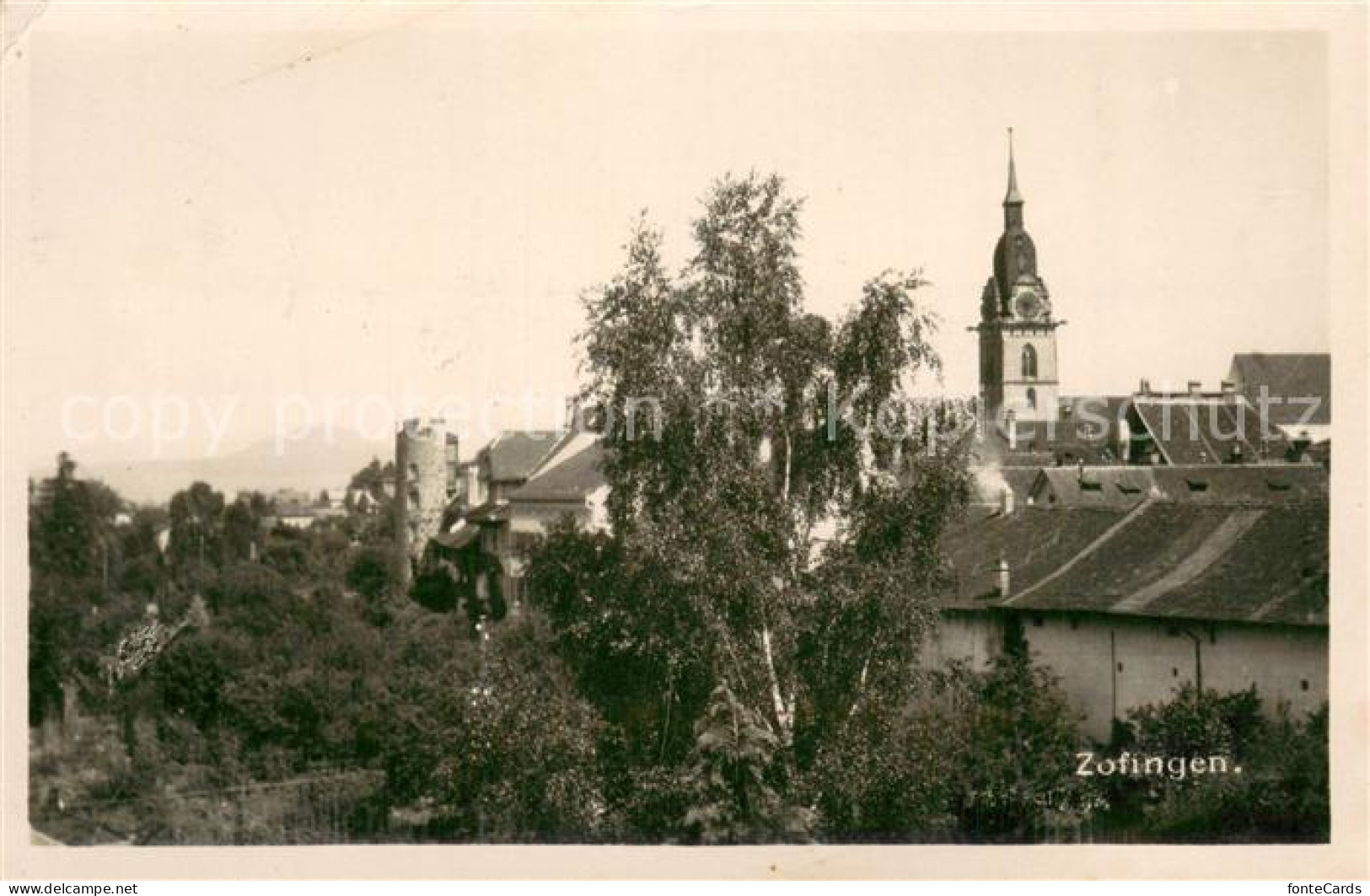 13733817 Zofingen AG Teilansicht M. Kirchturm  - Andere & Zonder Classificatie