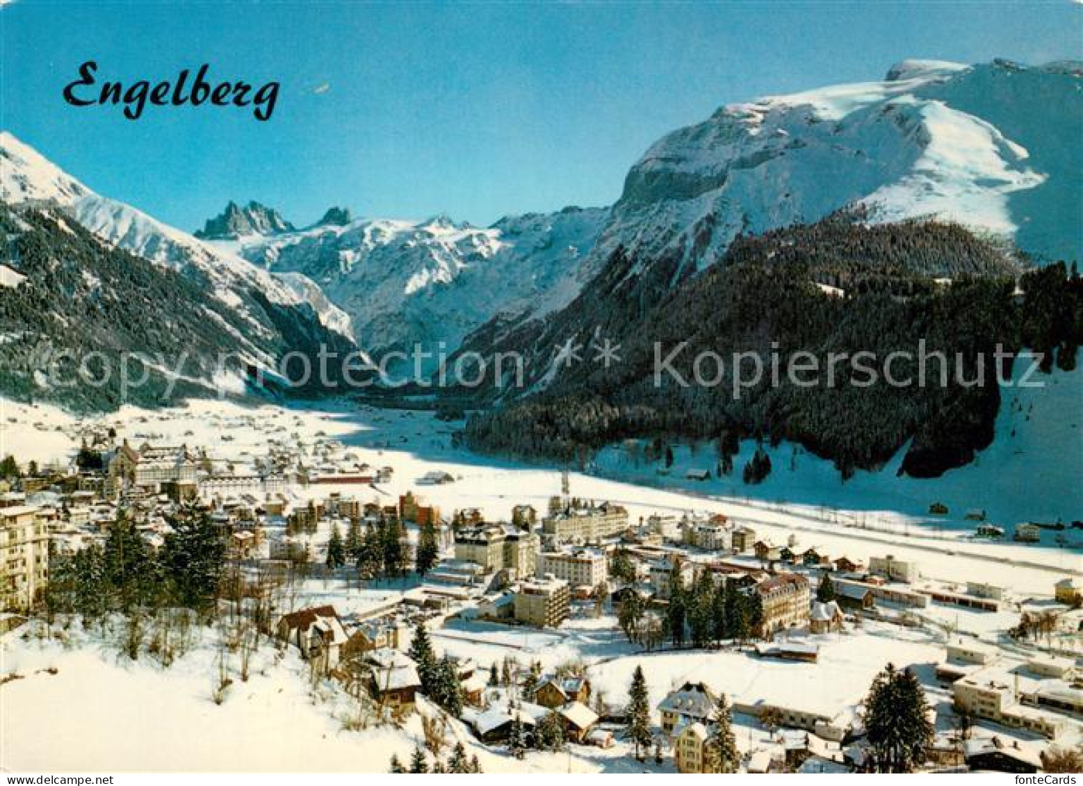 13733609 Engelberg  OW Winterpanorama Mit Spannoerter Und Titlis Alpen  - Andere & Zonder Classificatie