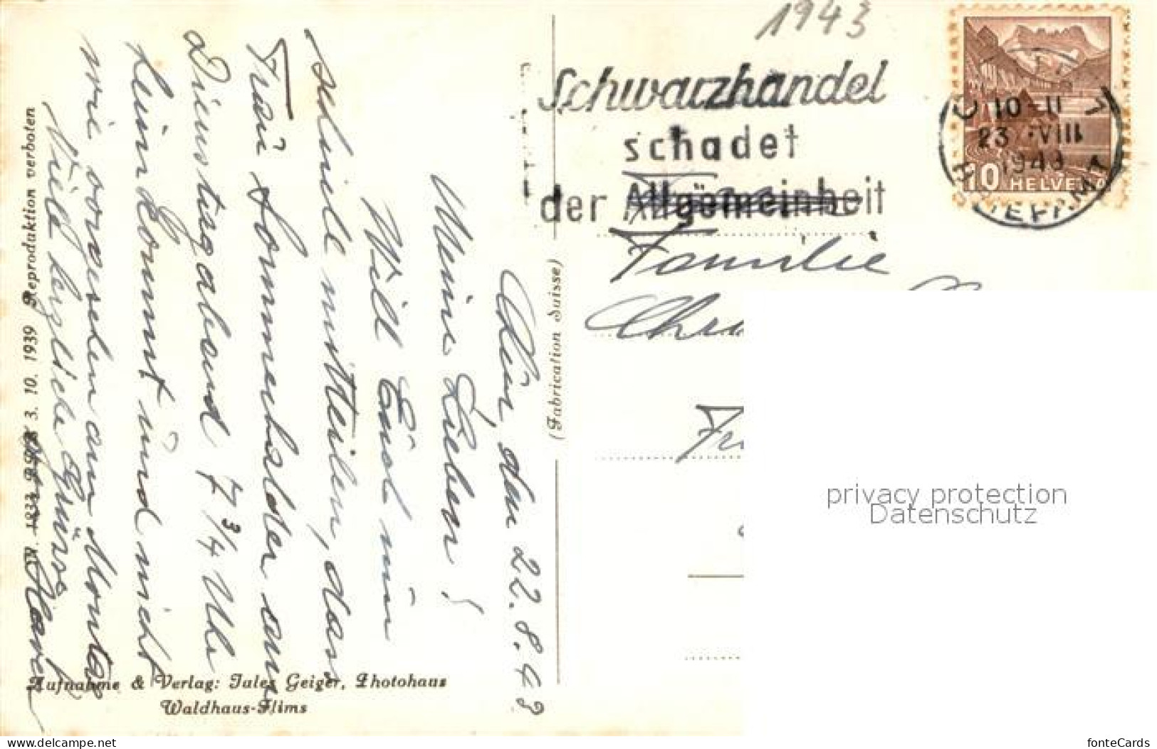 13733297 Chur GR Fontanedenkmal Mit Postgebaeude Chur GR - Andere & Zonder Classificatie