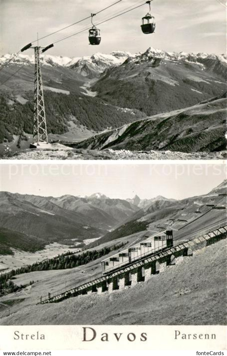 13733067 Strela Gondelbahn Schatzalp Mit Sertigtal Parsennbahn Mit Piz D’Aela Ti - Andere & Zonder Classificatie