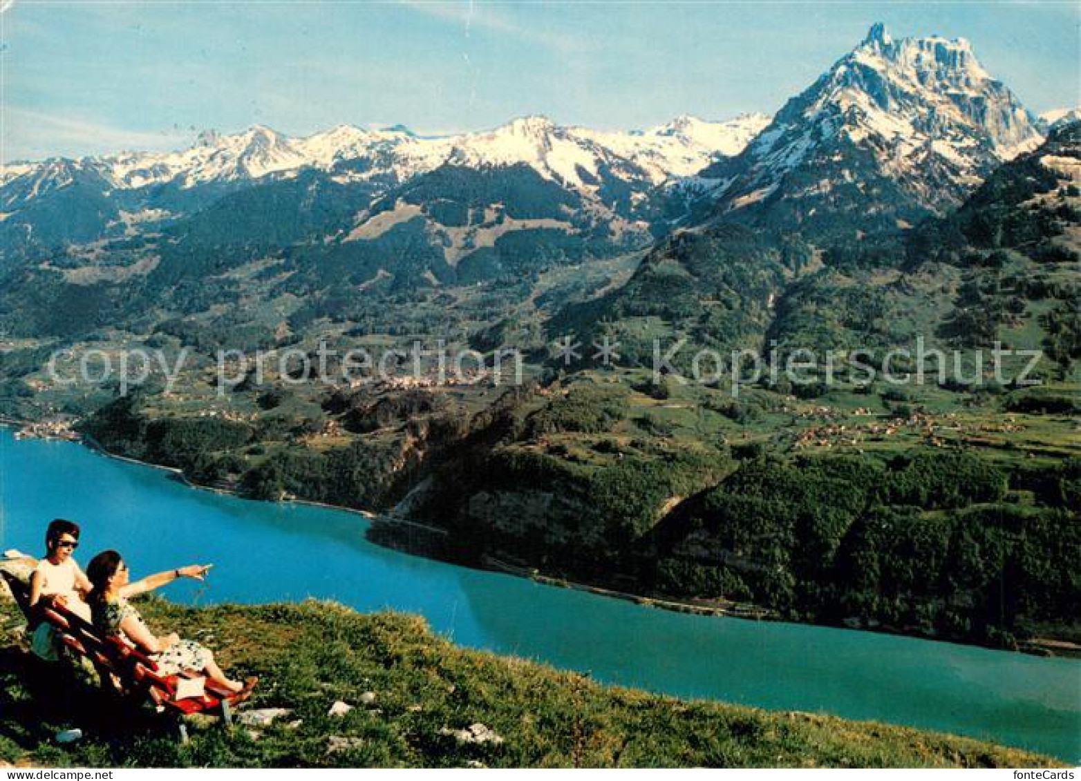 13732049 Amden SG Blick Von Durchschlaege Auf Walensee Kerenzerberg Und Muertsch - Other & Unclassified