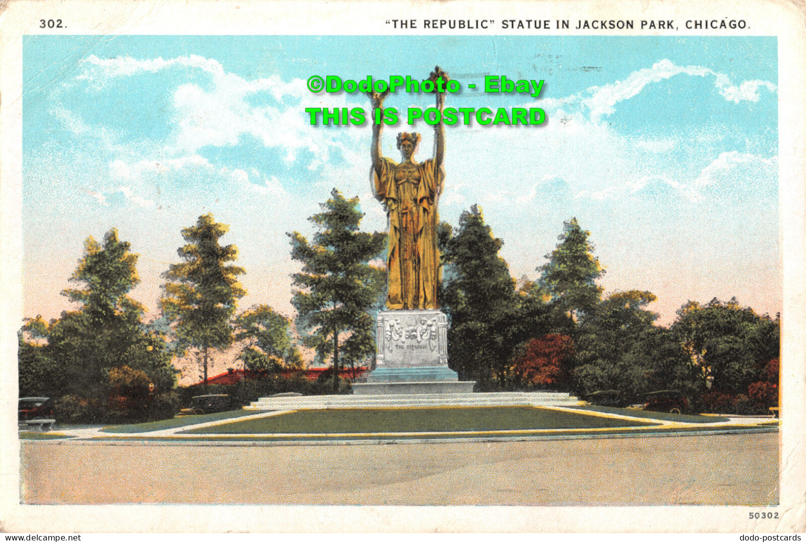R347010 Chicago. The Republic Statue In Jackson Park. Max Rigot Selling Co. C. T - World