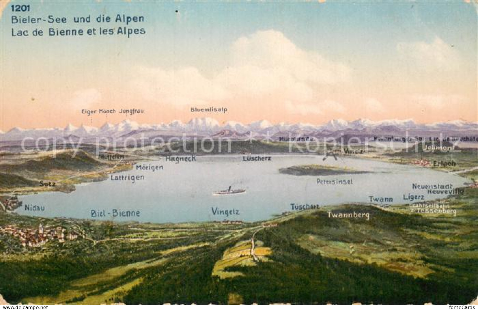 13731509 Bielersee Mit Eiger Moench Jungfrau Und Bluemlisalp Feldpost Bielersee - Other & Unclassified