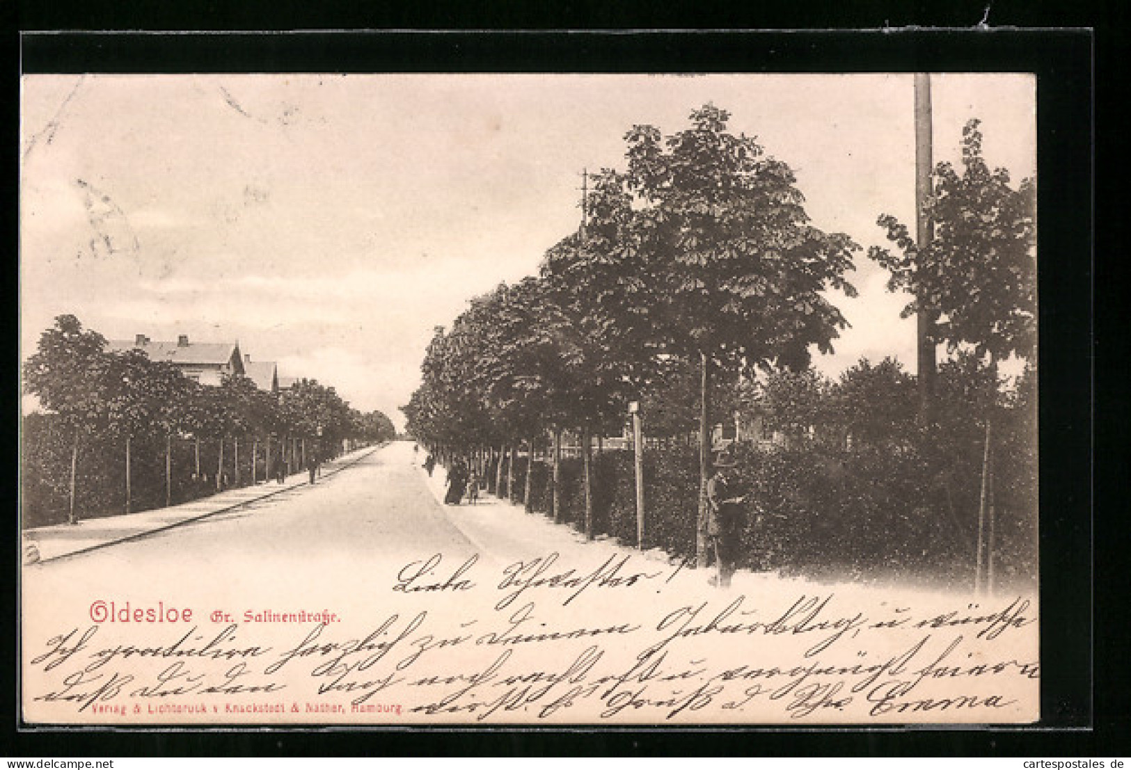 AK Oldesloe, Gr. Salinenstrasse Mit Passanten  - Bad Oldesloe