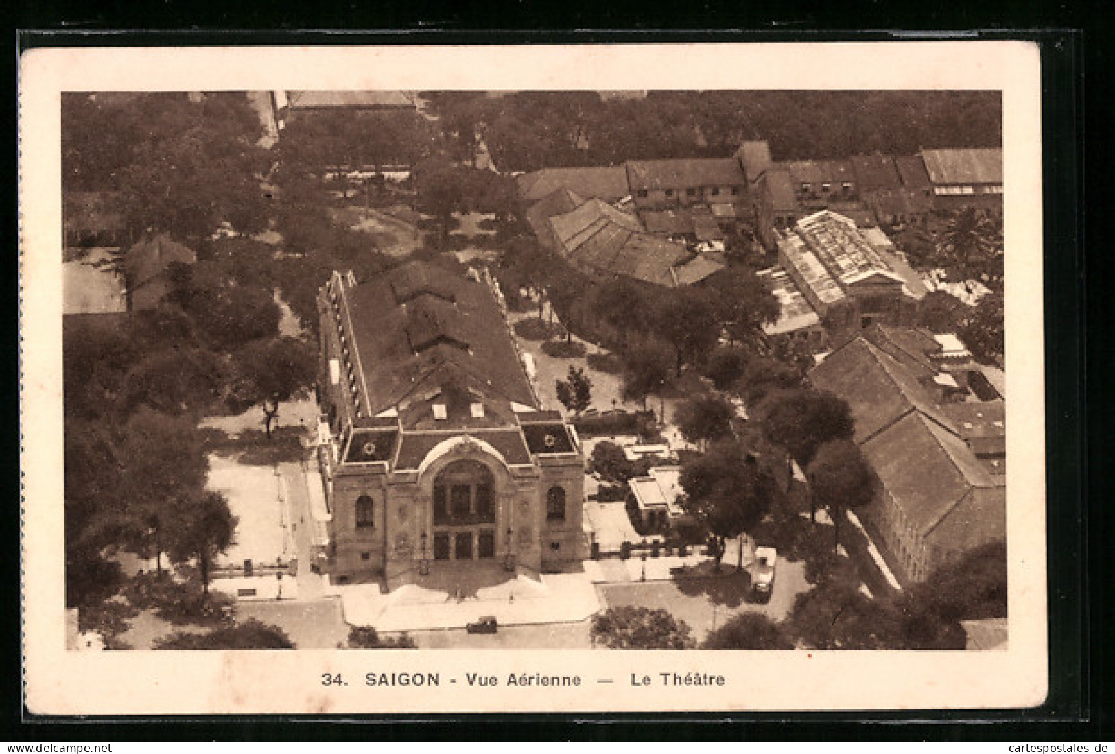 AK Saigon, Vue Aérienne, Le Théâtre  - Vietnam