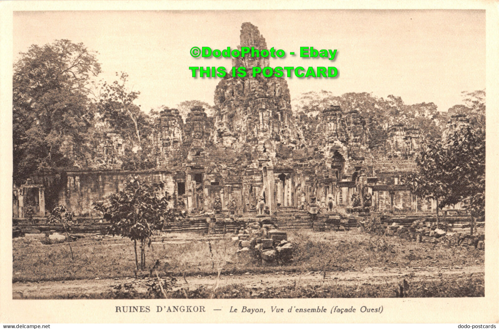 R347520 Ruines D Angkor. Le Bayon. Vue D Ensemble. Facade Ouest. Gravure Braun A - Monde