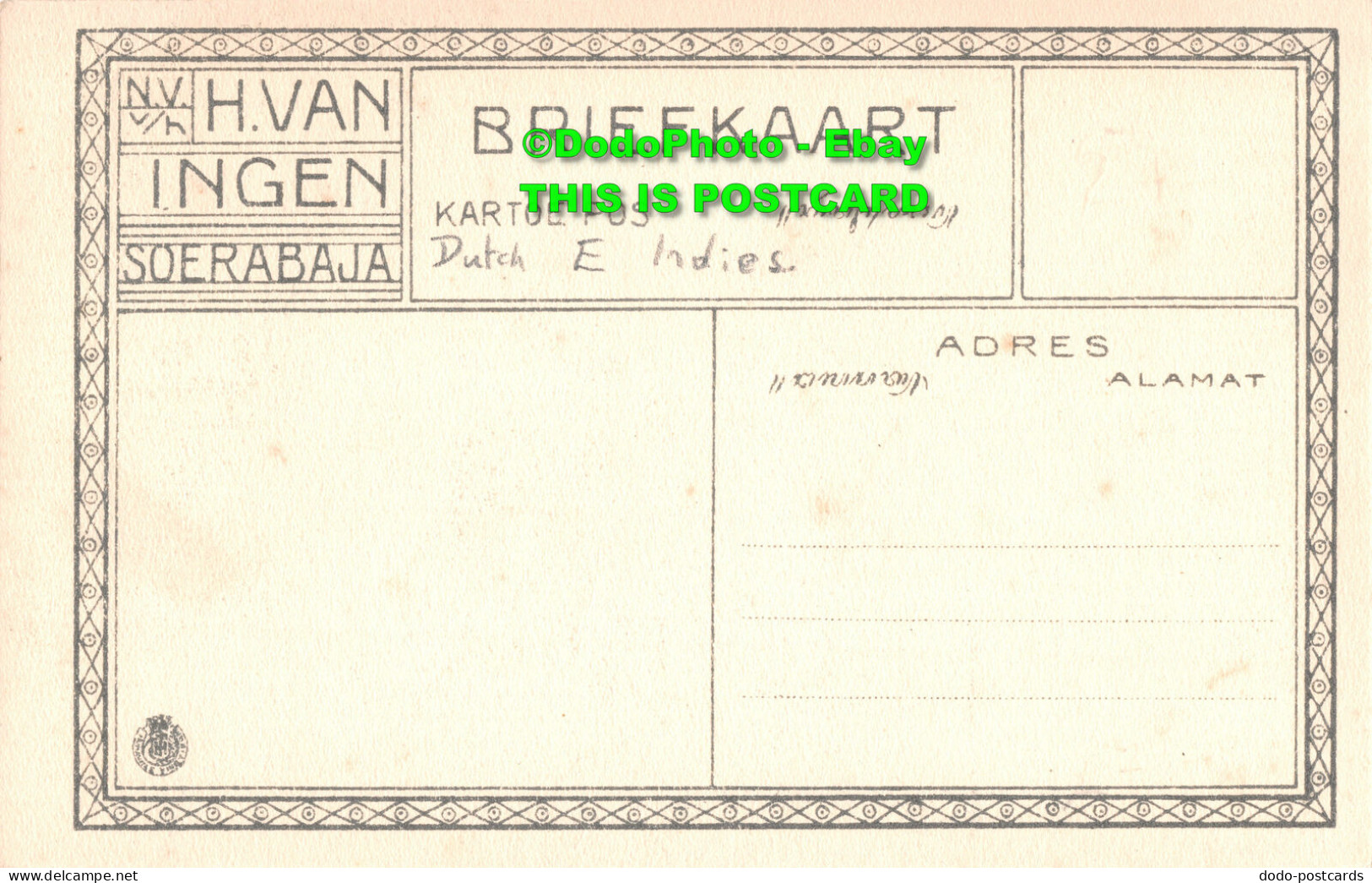 R347521 Soerabaja. Residentiehuis. Postcard - Monde