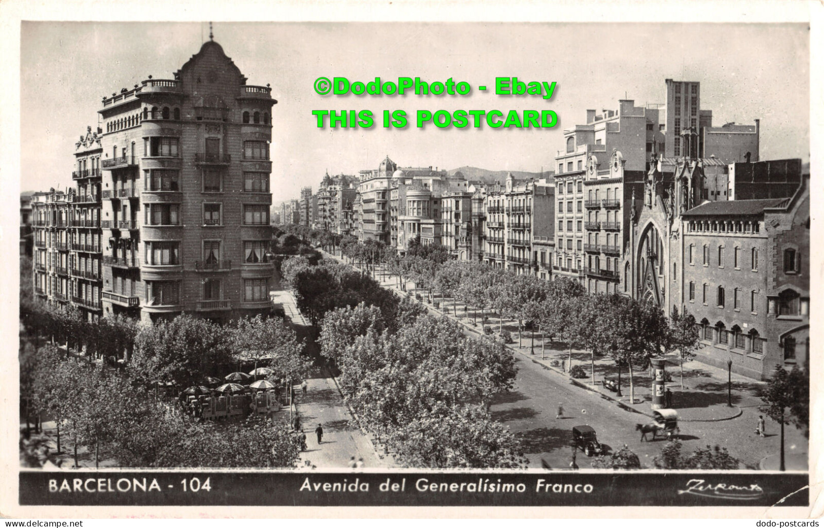 R347522 Barcelona. Avenida Del Generalisimo Franco. A. Zerkowitz - Monde