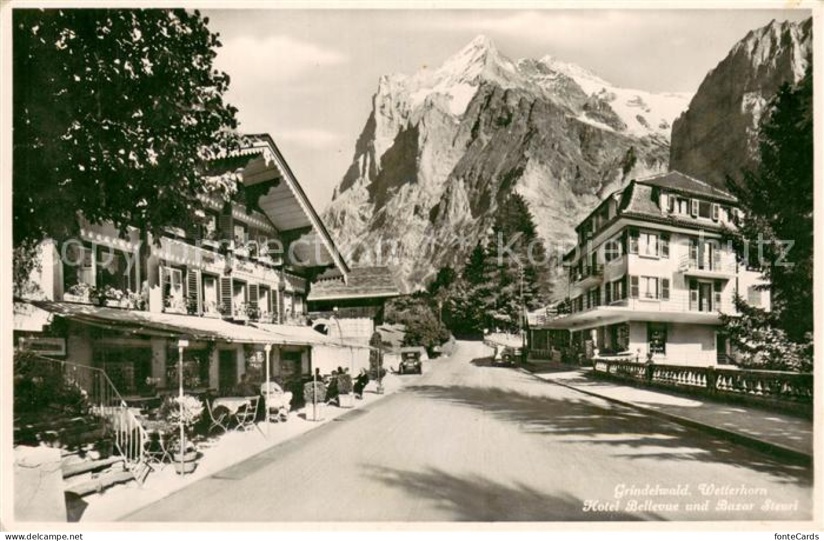 13729377 Grindelwald Hotel Bellevue Und Bazar Steuri Mit Wetterhorn Grindelwald - Sonstige & Ohne Zuordnung