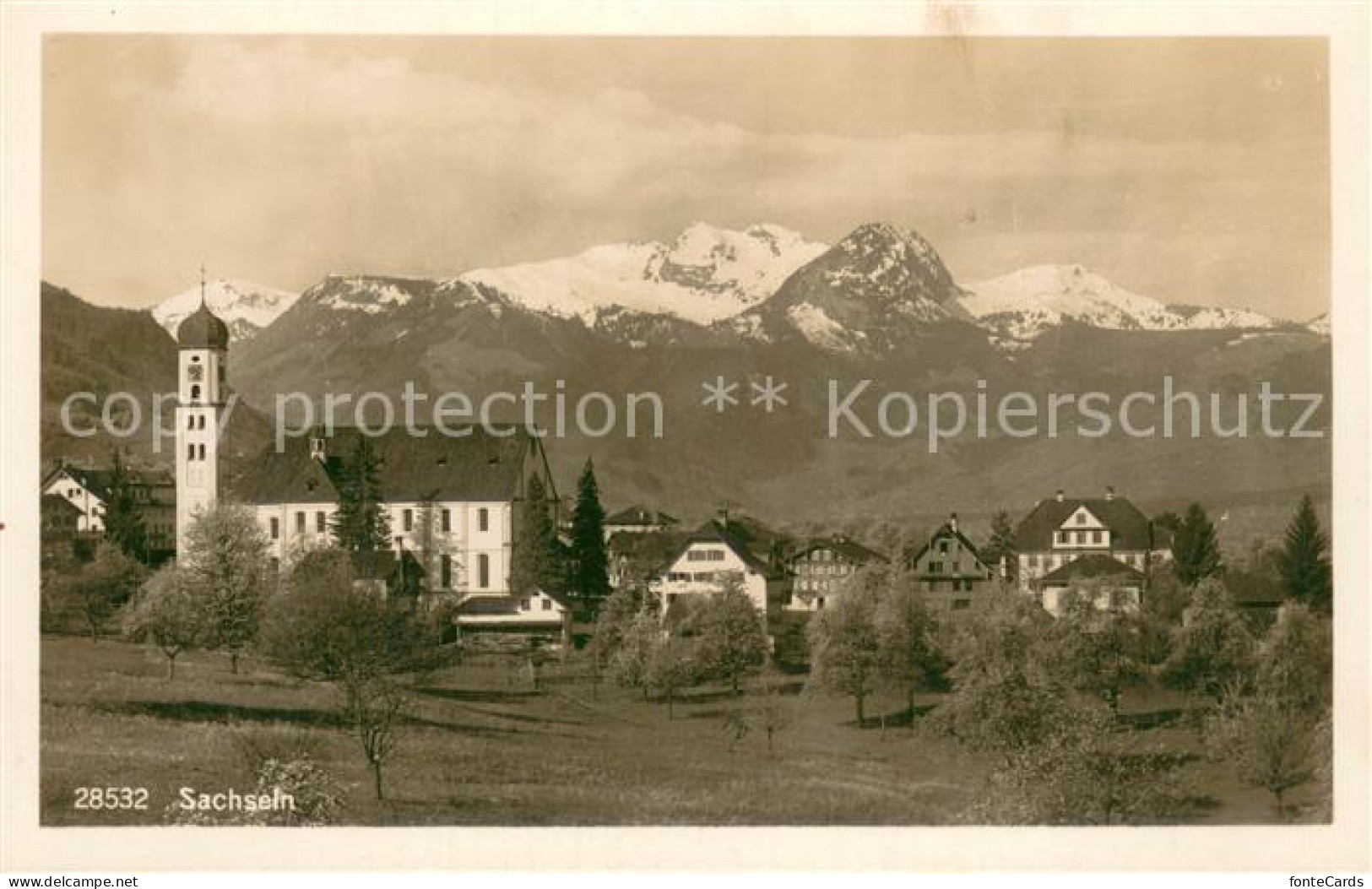 13729359 Sachseln OW Panorama Mit Kirche Sachseln OW - Sonstige & Ohne Zuordnung