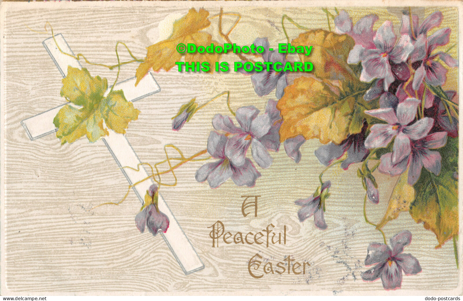 R347820 A Peaceful Easter. Cross And Flowers - World