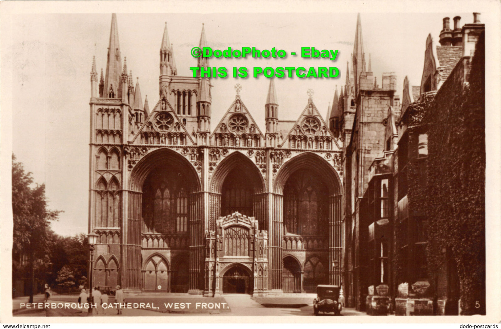 R347137 Peterborough Cathedral. West Front. RP - Monde