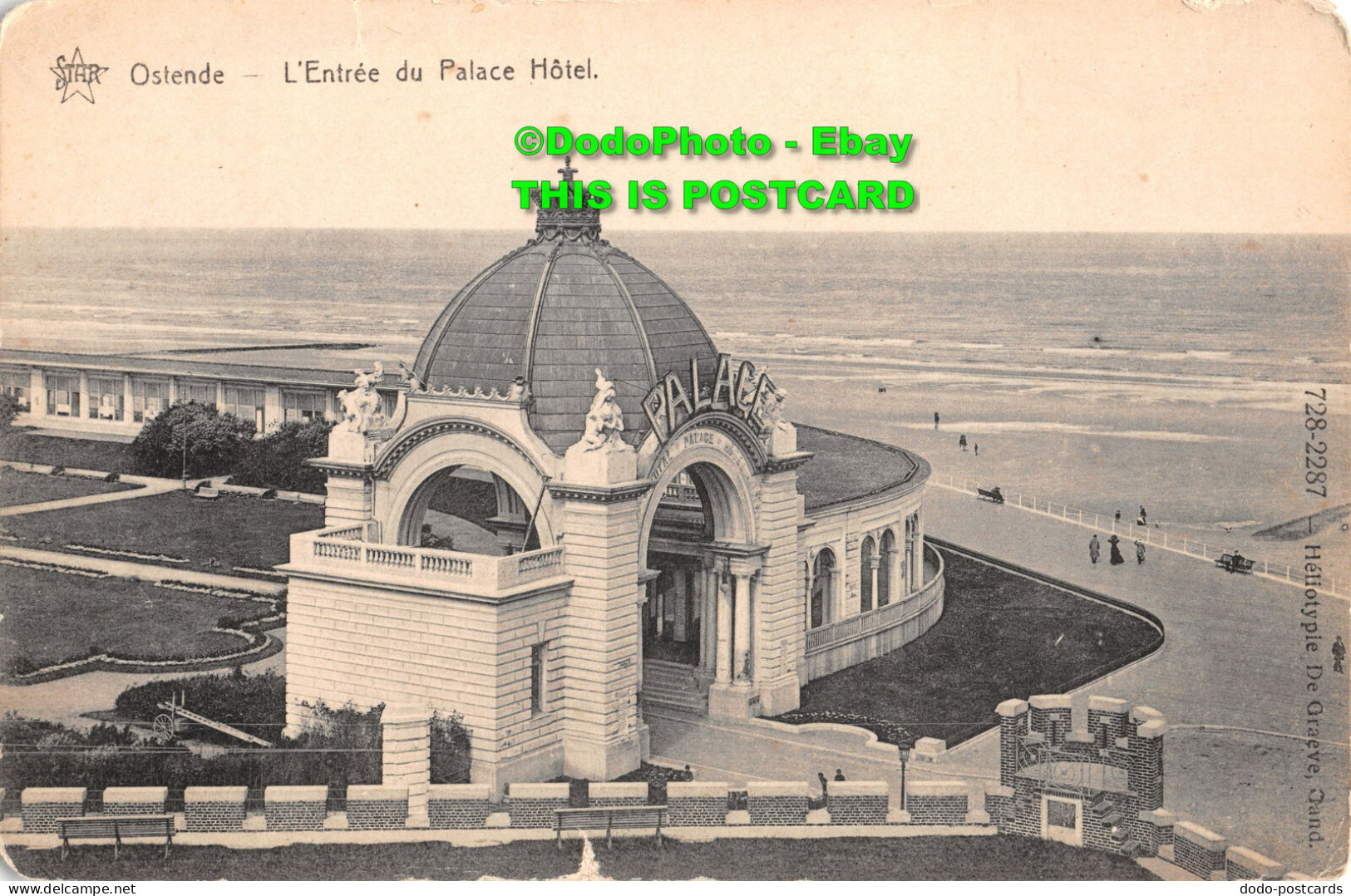 R347829 Ostende. L Entree Du Palace Hotel. Star. Heliotype De Graeve - Monde