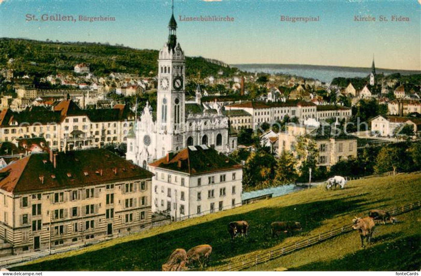 13728269 St Gallen SG Buergerheim Linsenbuehlkirche Buergerspital Kirche St Fide - Andere & Zonder Classificatie