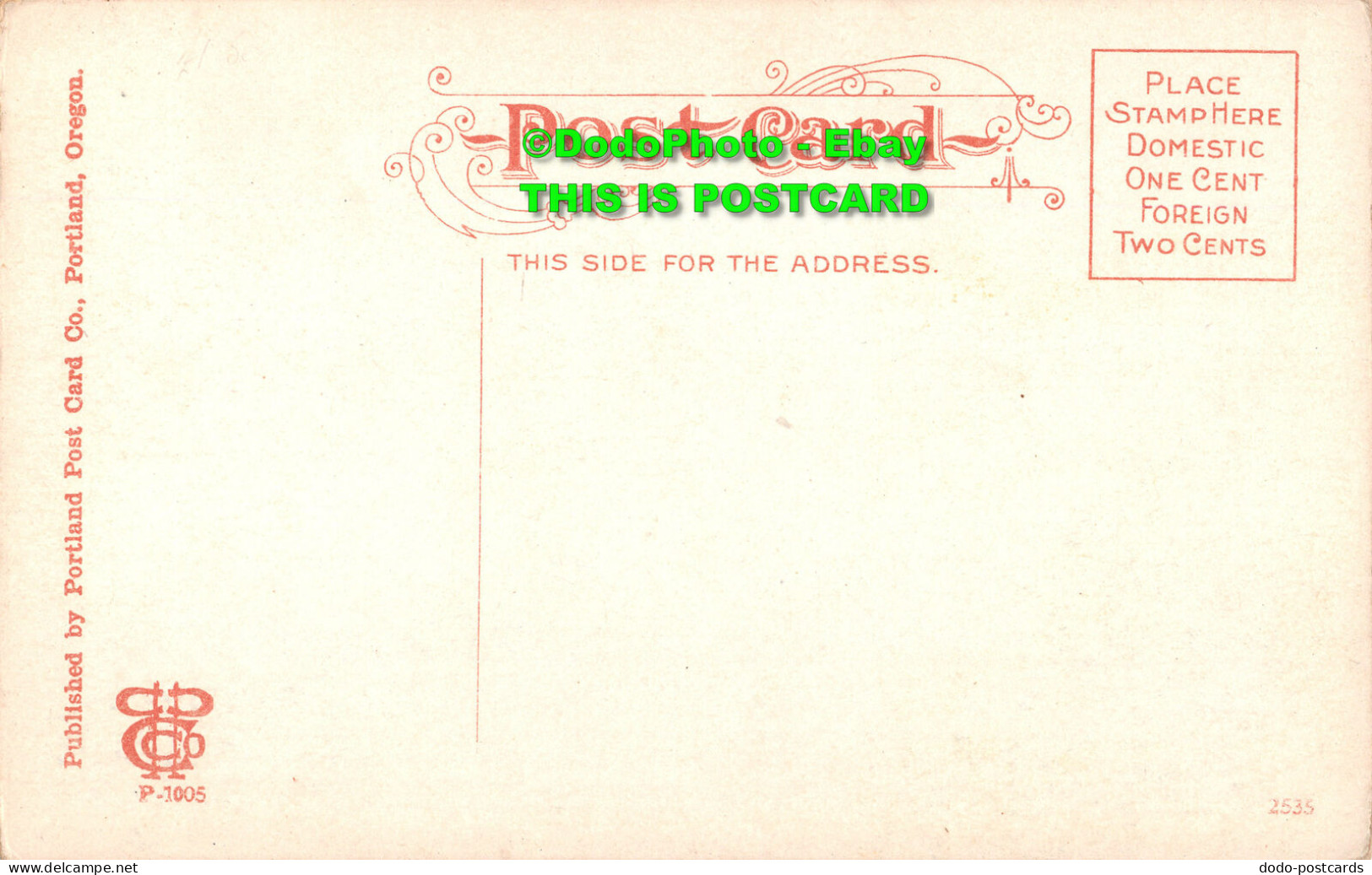 R347142 Oregon. Portland. Morrison Street. West From 6 Th St. Portland Post Card - Monde