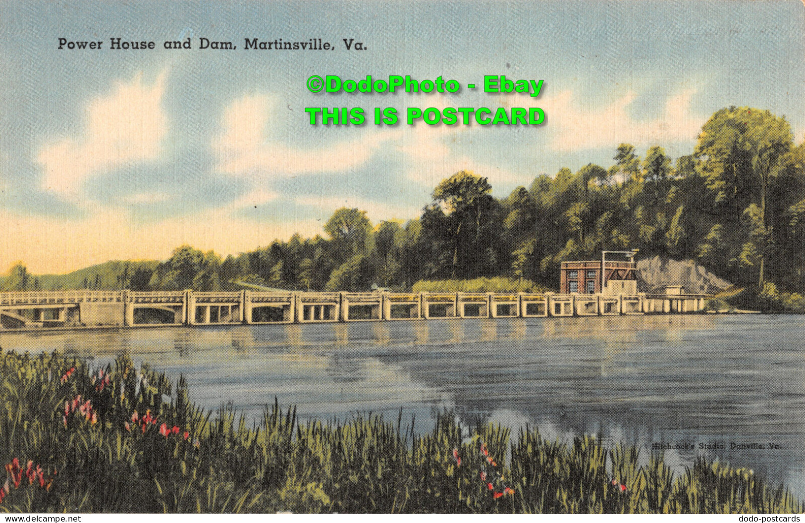 R347148 Va. Martinsville. Power House And Dam. Calvert News Co. Tichnor Quality - Monde