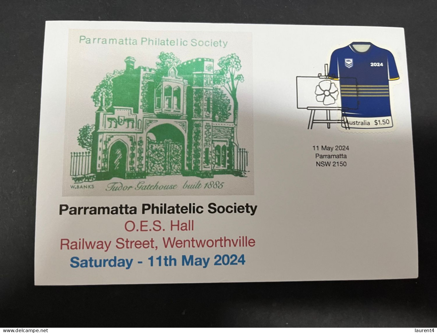 14-5-2024 (5 Z 7) Australia Cover - Parramatta Philatelic Society Open Day Stamp Fair / Expo On 11th May 2024 (Jersey) - Filatelistische Tentoonstellingen