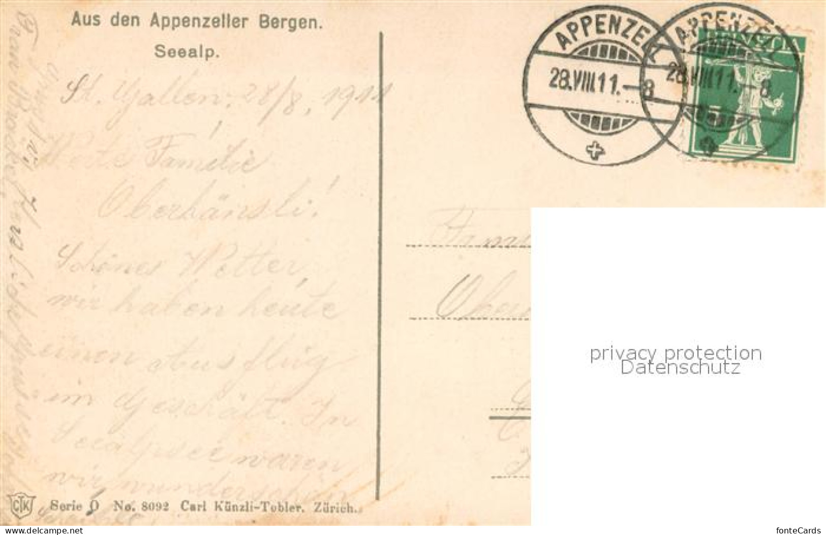 13726927 Appenzell IR Seealp Mit Appenzeller Bergen Appenzell IR - Andere & Zonder Classificatie